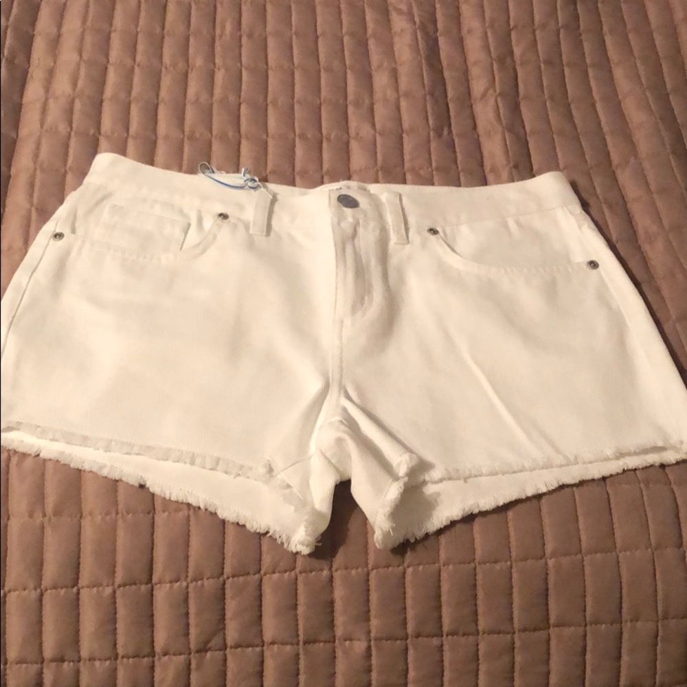 Southern Tide white denim shorts